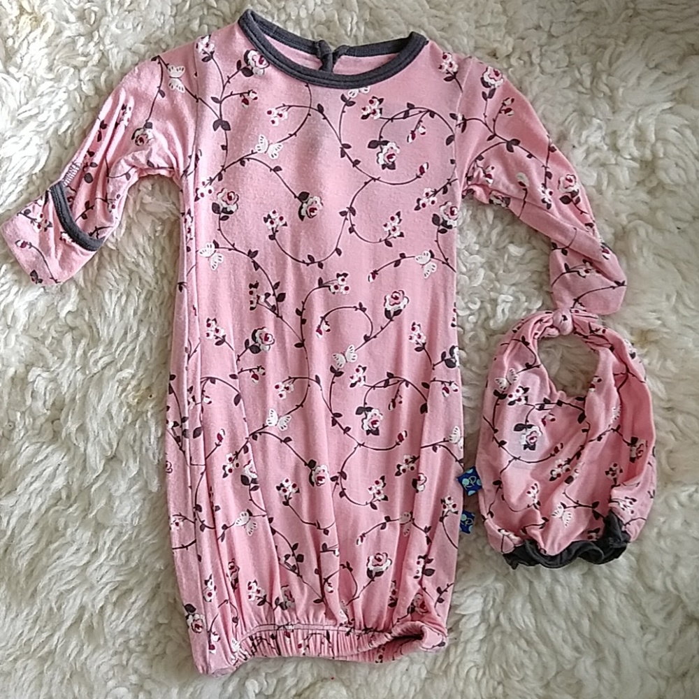 Kickee Pants Vintage Gown and Cap